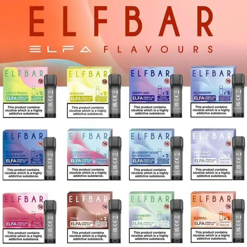 Elf Bar Elfa Prefilled Blueberry Cotton Candy Pods