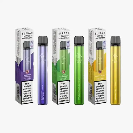 Elf Bar V2 600 Puff Box of 10 Disposable Vape