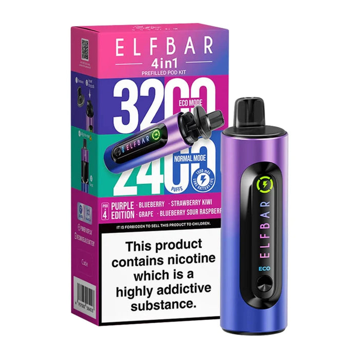 Elf Bar Purple Edition 4 In 1 Disposable Vape