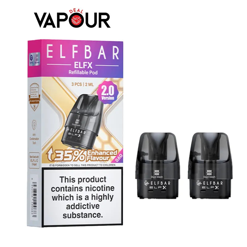 Elf Bar Elfx 2.0 Pod Cartridges - Vapour Deal