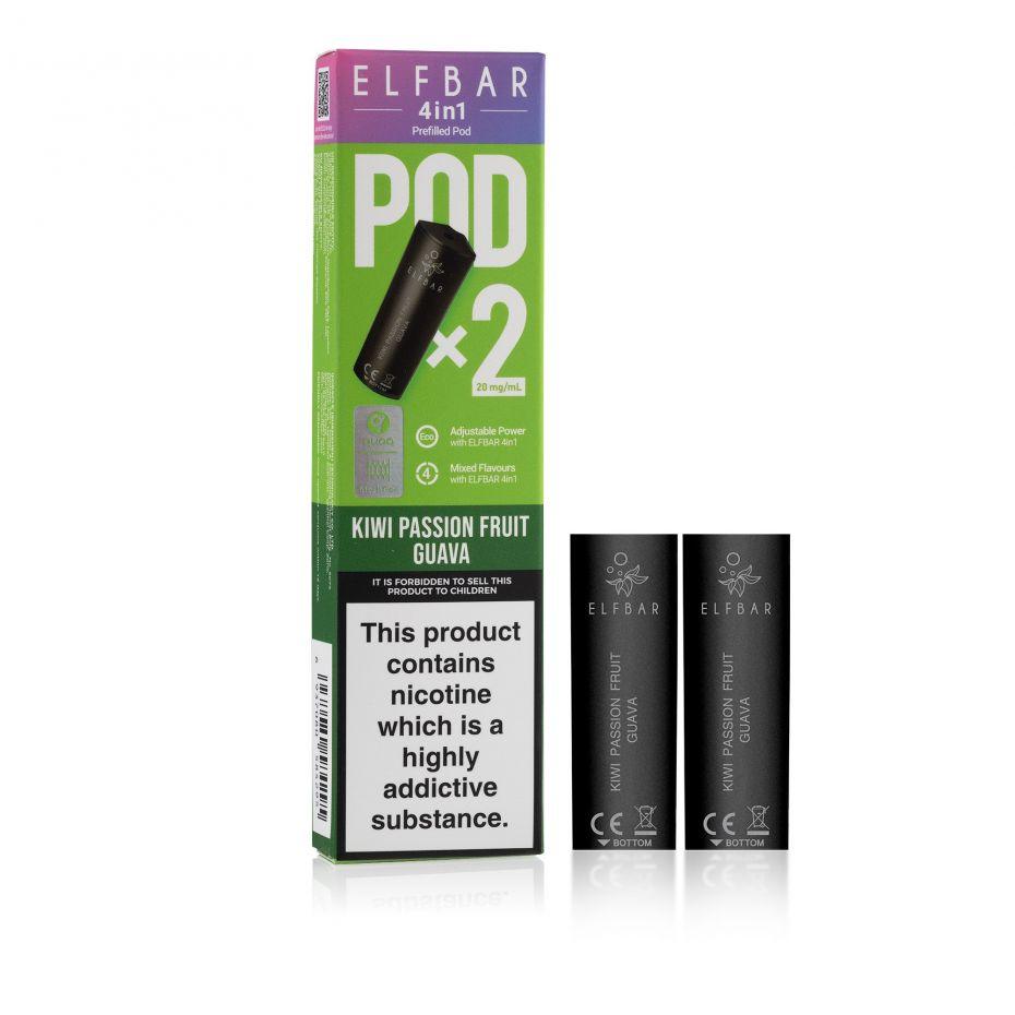 Elf Bar Kiwi Passion Fruit Guava 2400 / 3200 Disposable Vape Pod - Vapours Deal Ltd