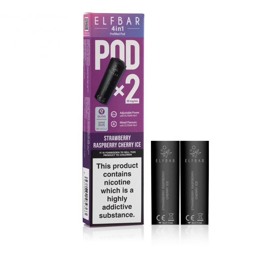 Elf Bar Strawberry Raspberry Cherry Ice 2400 / 3200 Disposable Vape Pod - Vapours Deal Ltd