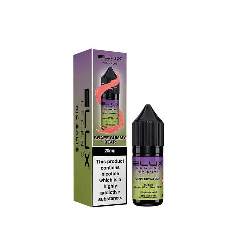 Elux Legend Grape Gummy Bear Nic Salt vape Juice