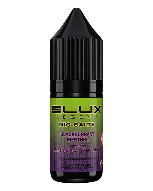 Elux Legend Blackcurrant Menthol Nic Salt Vape Juice