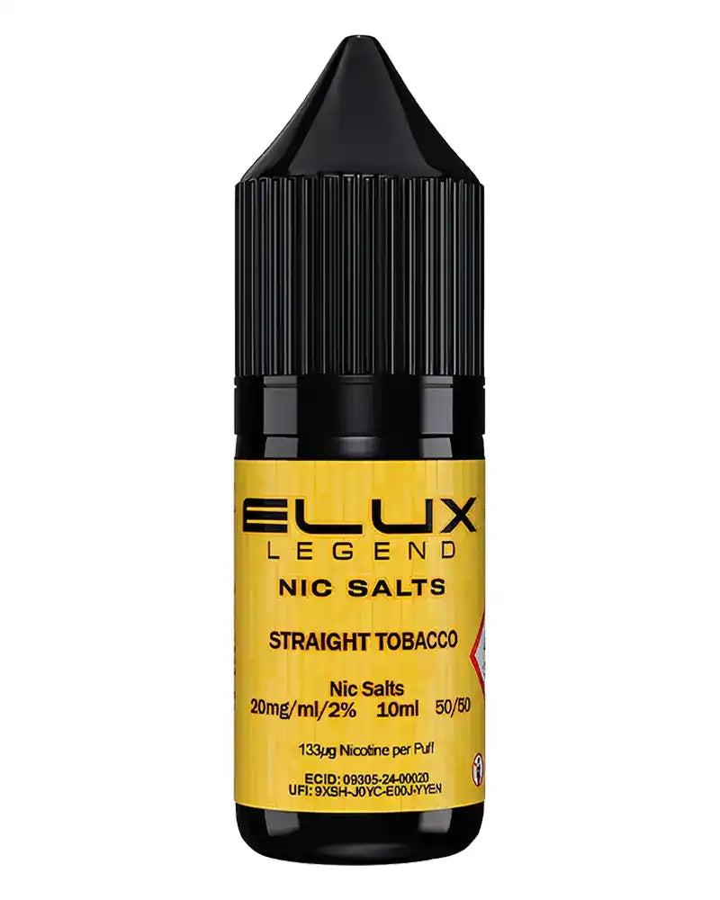 Elux Legend Straight Tobacco Nic Salt Vape Juice