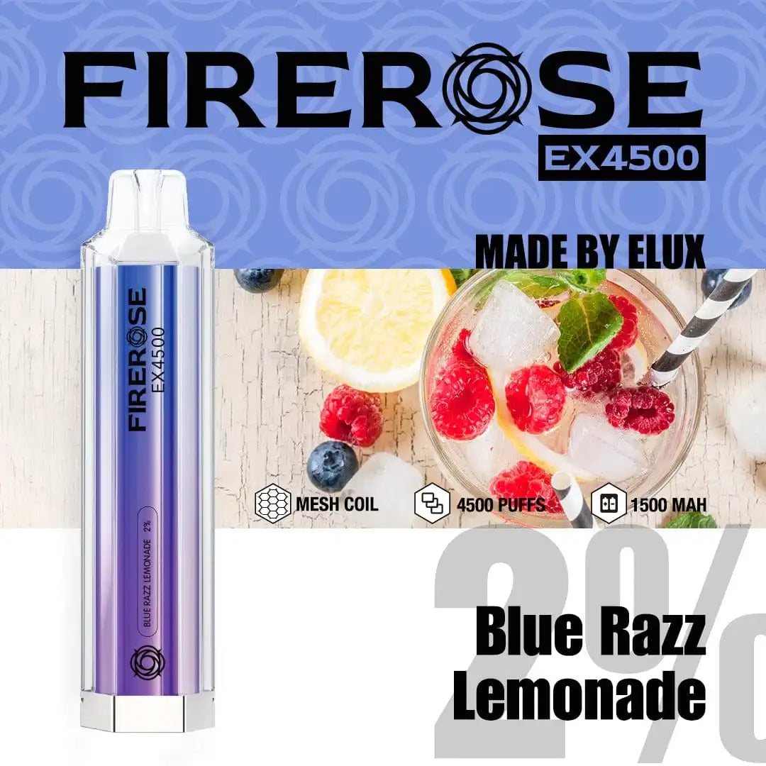 FireRose-ex4500-Zero-Nicotine-Disposable-Vape-Blue-Razz-Lemonade