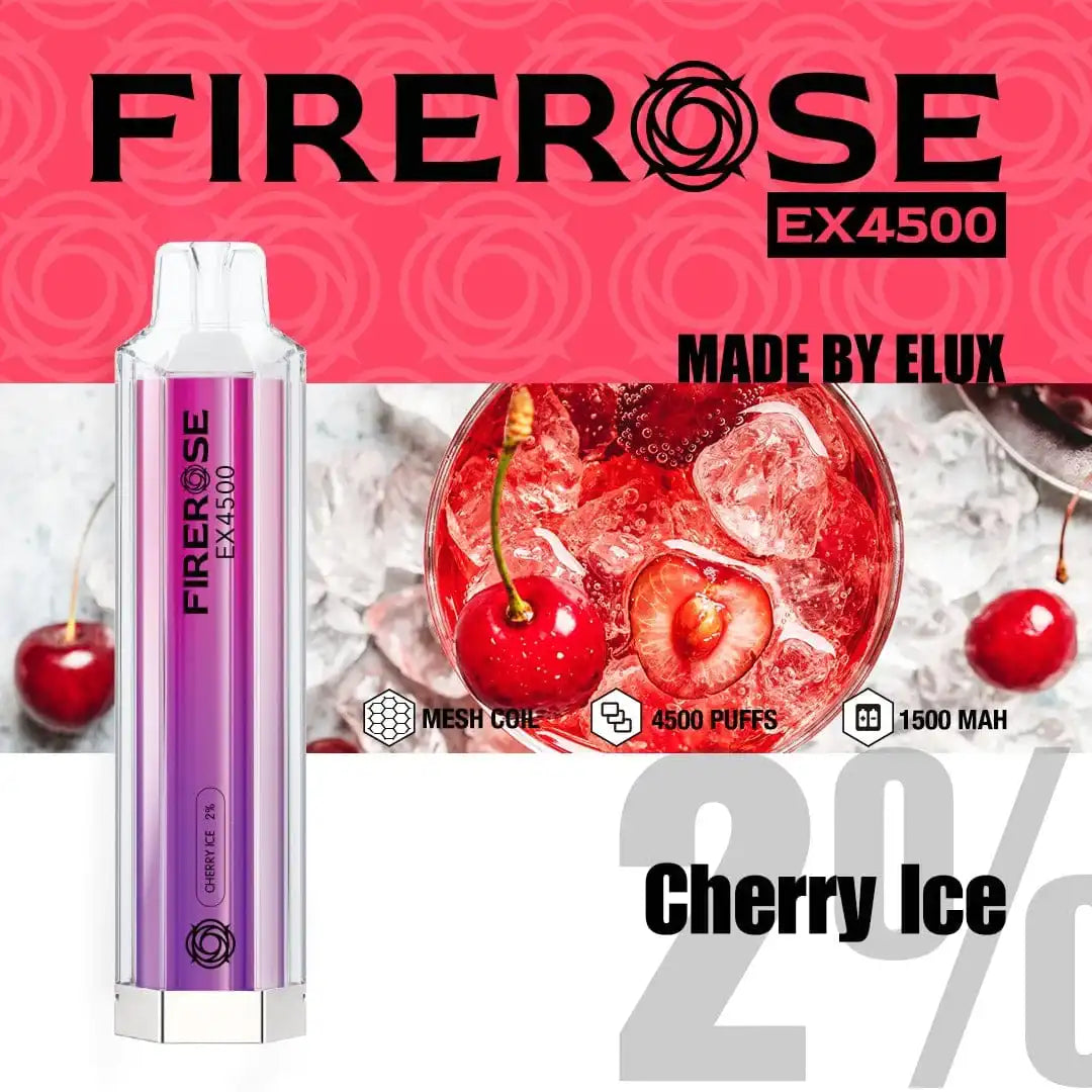 FireRose-ex4500-Zero-Nicotine-Disposable-Vape-Cherry-Ice