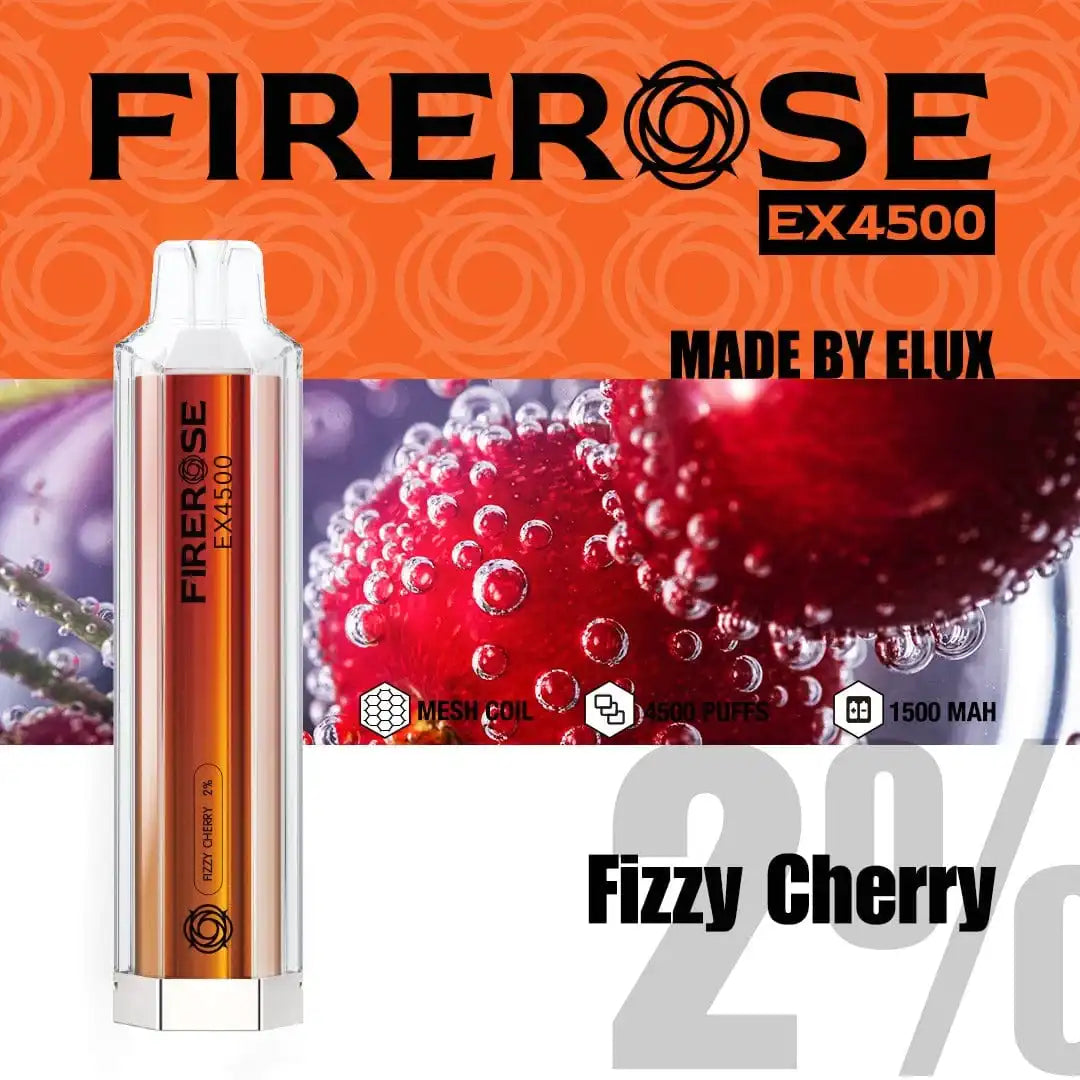 FireRose-ex4500-Zero-Nicotine-Disposable-Vape-Fizzy-Cherry