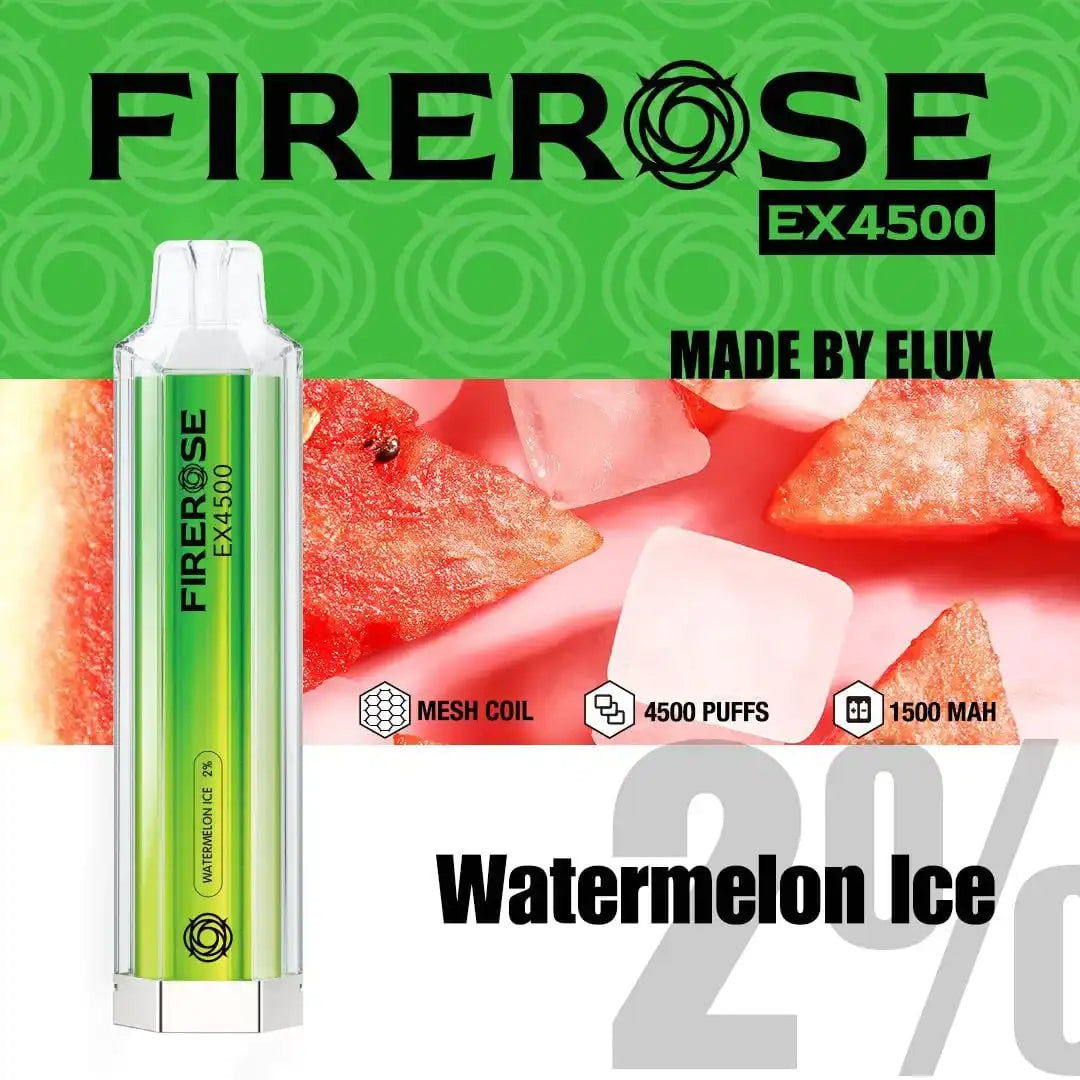 FireRose-ex4500-Zero-Nicotine-Disposable-Vape-Watermelon-Ice