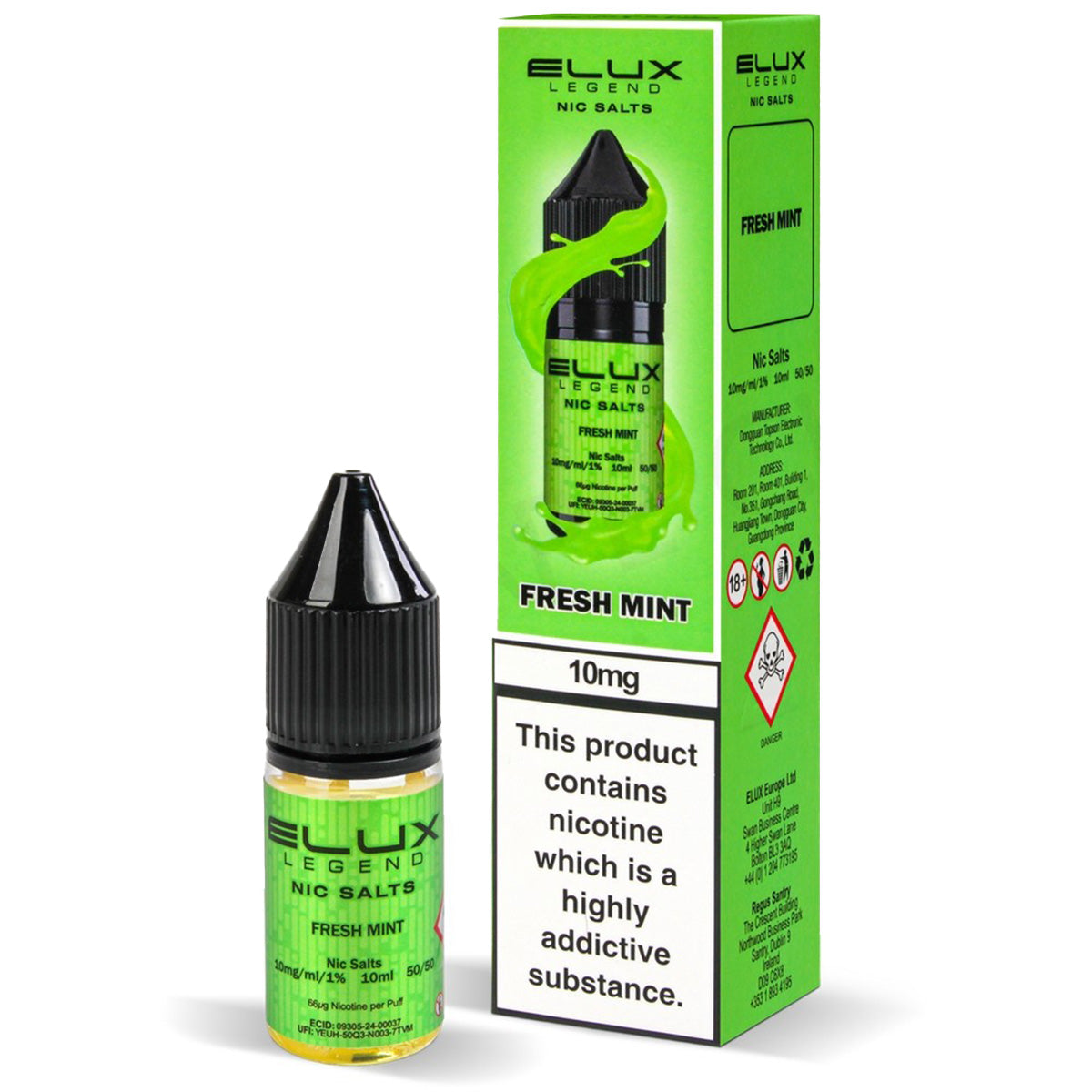 Fresh Mint Nic Salt E-Liquid by Elux Legend