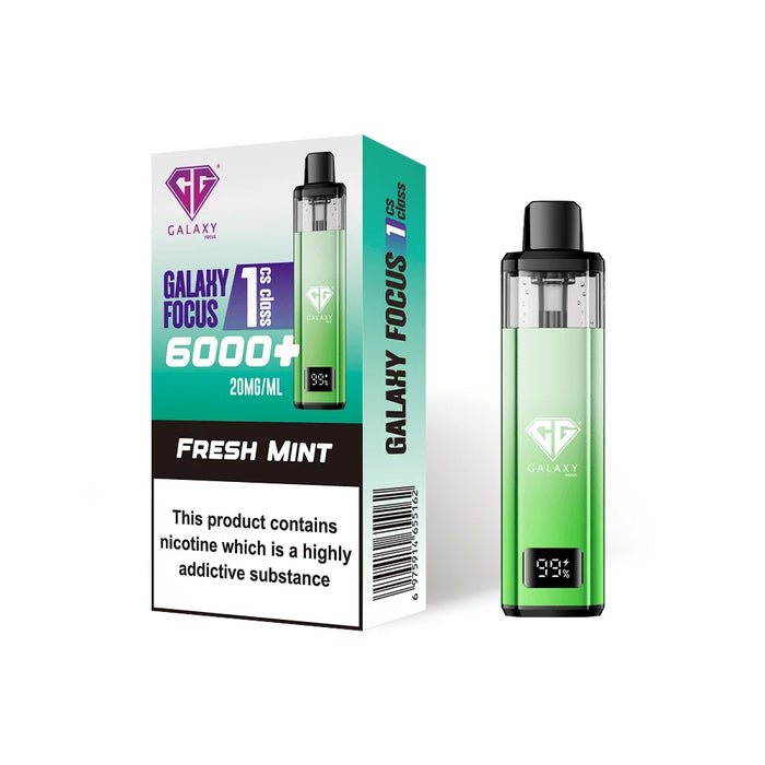 Fresh Mint Crystal Galaxy Focus 1 6K Puffs Prefilled Pod Kit - Vapour Deal LTD