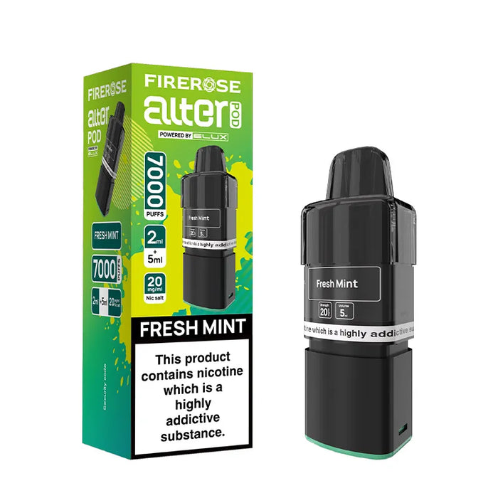 Fresh Mint Elux Firerose Alter 7000 Refill Pods