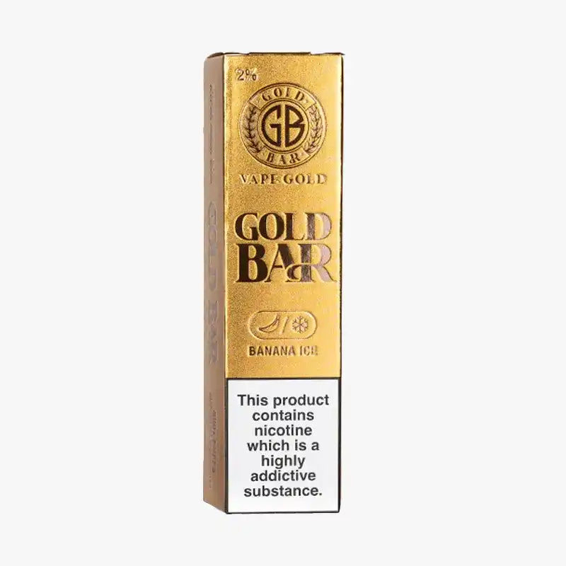 Gold Bar 600 Puff Disposable Box of 10 Vape Banana Ice