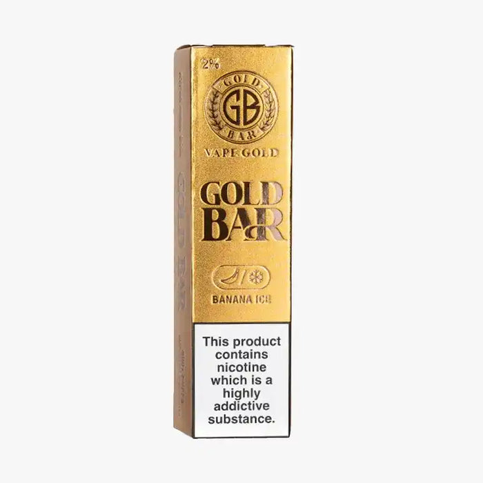 Gold Bar 600 Puff Disposable Box of 10 Vape Banana Ice