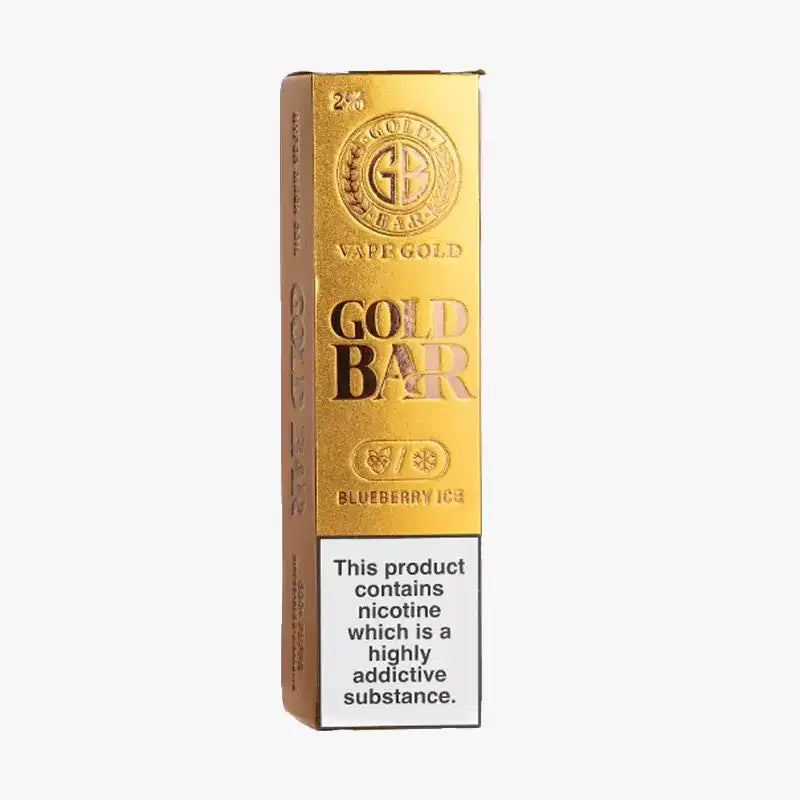 Gold Bar 600 Puff Disposable Box of 10 Vape Blueberry Ice