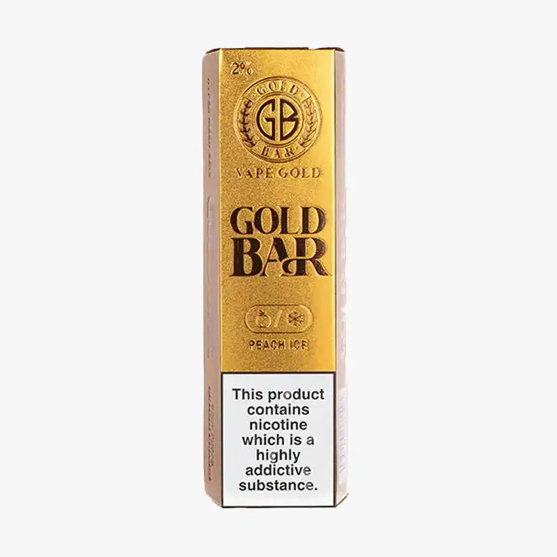 Gold Bar 600 Puff Disposable Box of 10 Vape Peach Ie