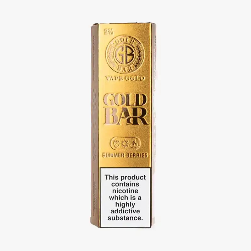 Gold Bar 600 Puff Disposable Box of 10 Vape Summer Berries