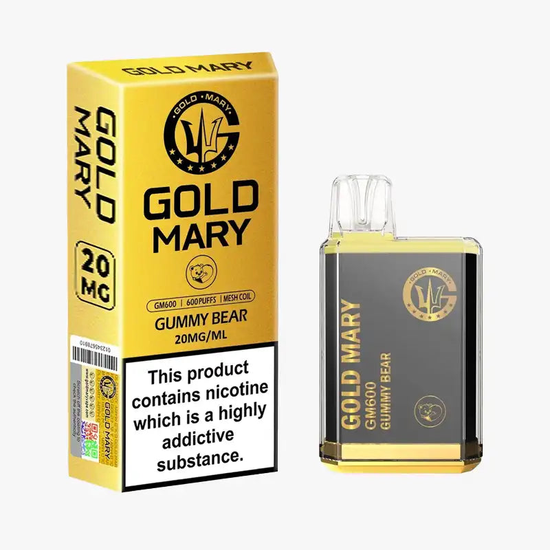 Gold Mary GM600 Box of 10 Disposable Vape Gummy Bear