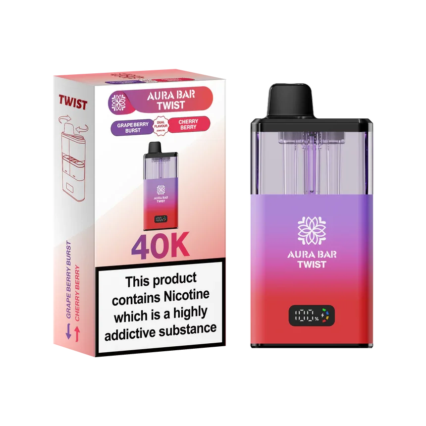 Aura Bar Twist 40K Vape Kit By Crystal Prime