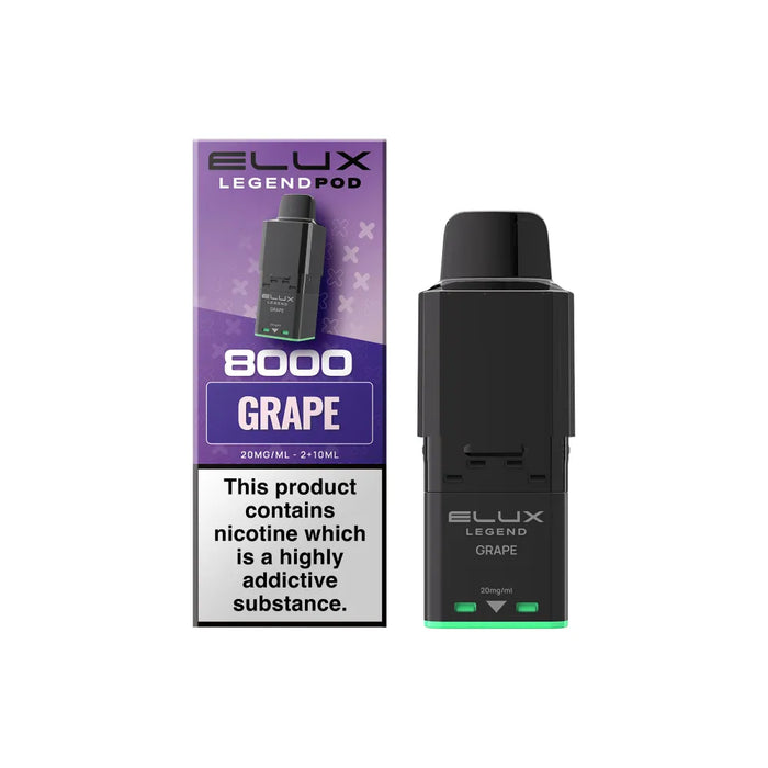 Grape Elux Legend 8000 Refill Pods