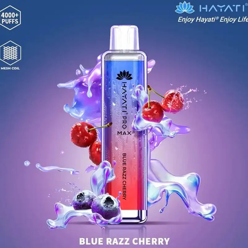 Hayati Pro Max 4000 Disposable Vape 0mg Blue Razz Cherry