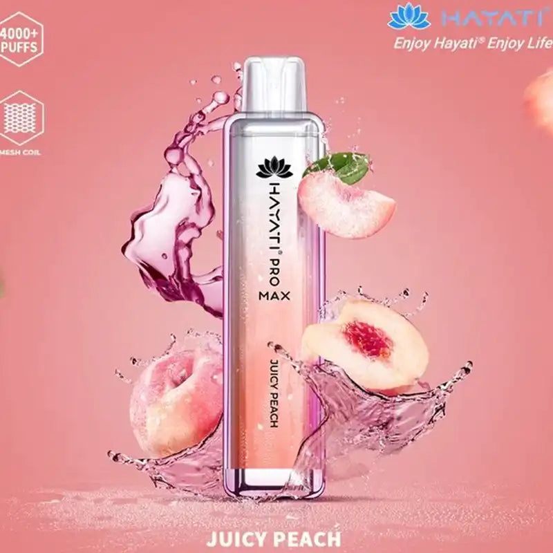 Hayati Pro Max 4000 Disposable Vape 0mg Juicy Peach