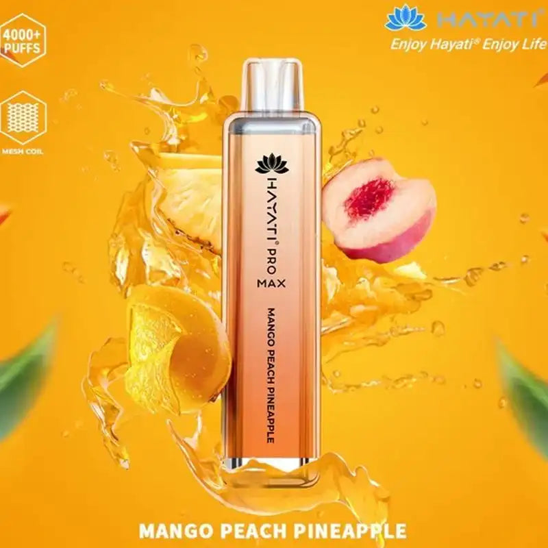 Hayati Pro Max 4000 Disposable Vape 0mg Mango Peach Pineapple