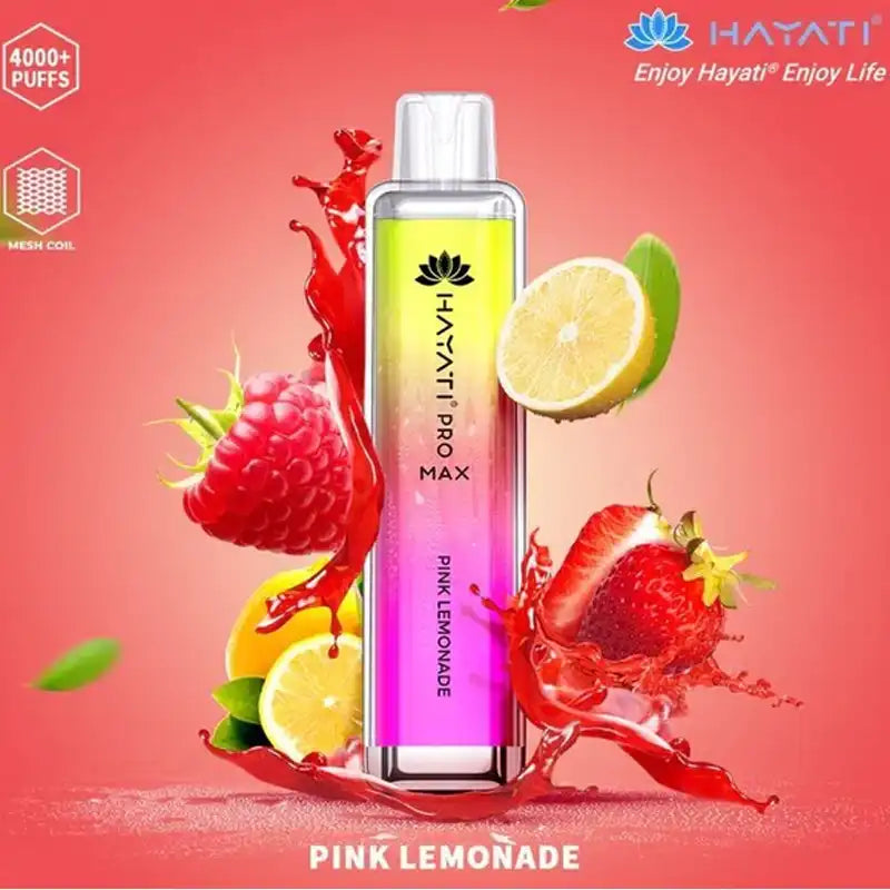 Hayati Pro Max 4000 Disposable Vape 0mg Pink Lemonade
