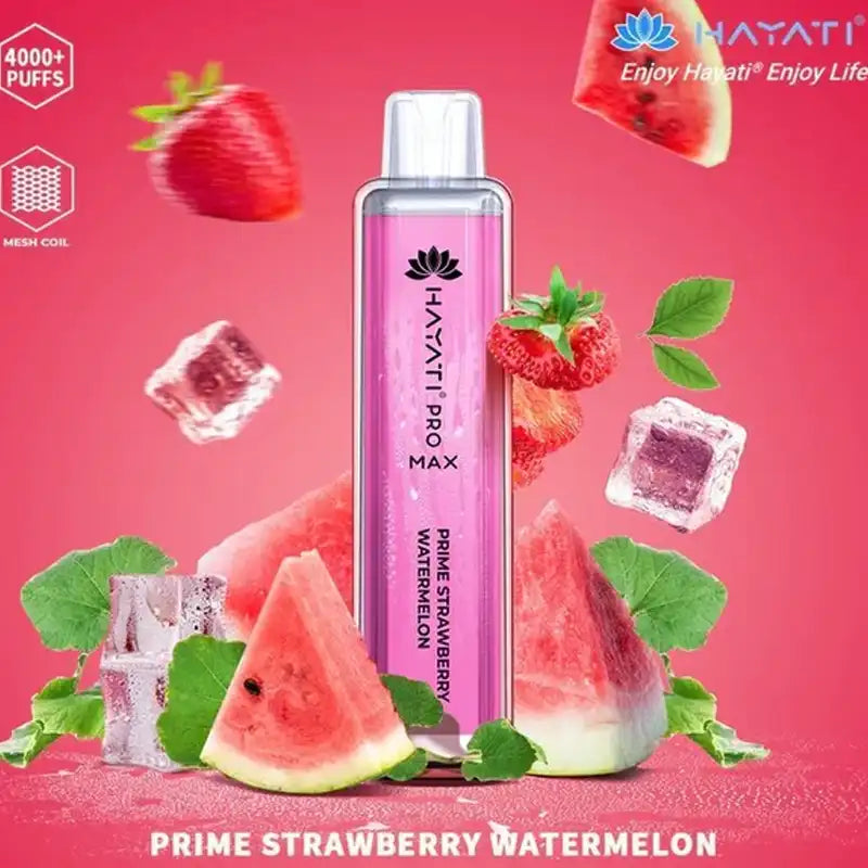 Hayati Pro Max 4000 Disposable Vape 0mg Prime Strawberry Watermelon