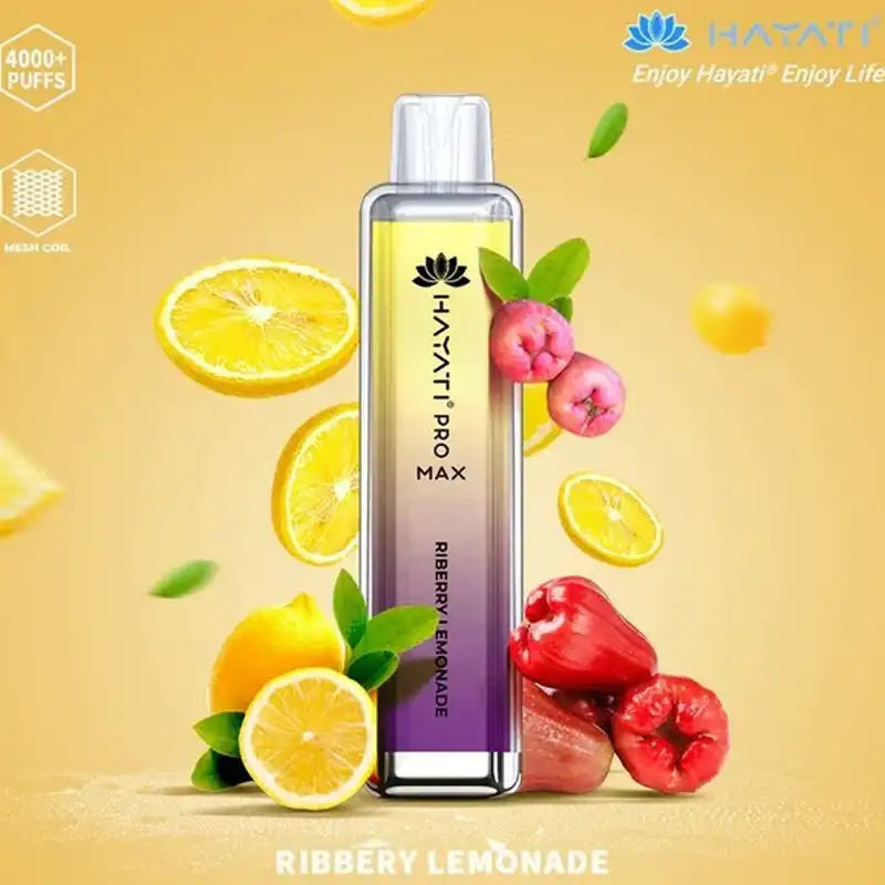 Hayati Pro Max 4000 Disposable Vape 0mg Riberry Lemonade