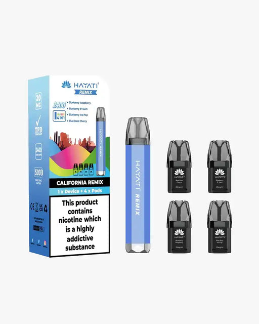 Hayati Remix 2400 Puffs 4 in 1 Disposable Vape Pod Kit California Remix