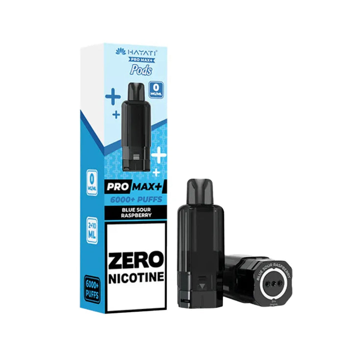 Hayati Pro Max+ 6000 Zero Nicotine Blue Sour Raspberry pods