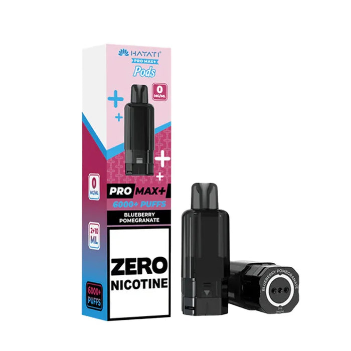 Hayati Pro Max+ 6000 Zero Nicotine Blueberry Pomegranate pods
