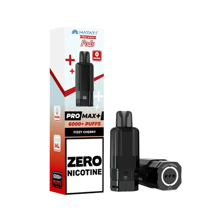 Hayati Pro Max+ 6000 Zero Nicotine Fizzy Cherry pods