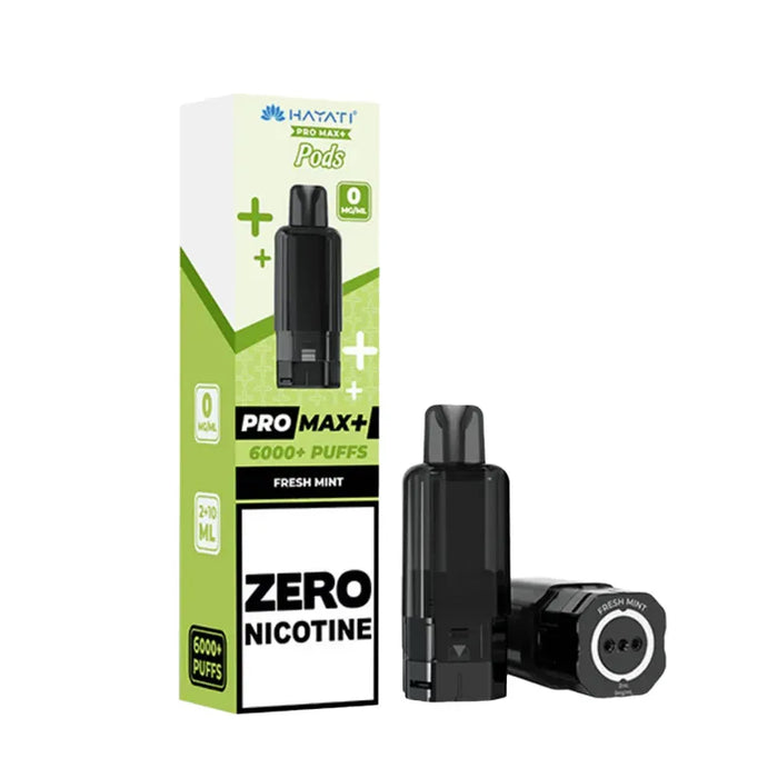 Hayati Pro Max+ 6000 Zero Nicotine Fresh Mint pods
