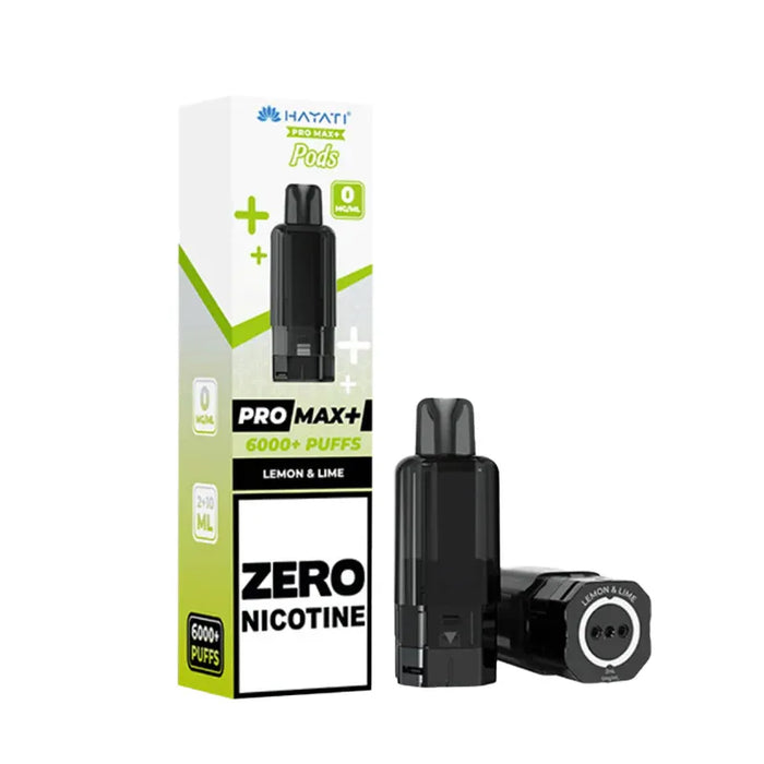 Hayati Pro Max+ 6000 Zero Nicotine Lemon & Lime pods