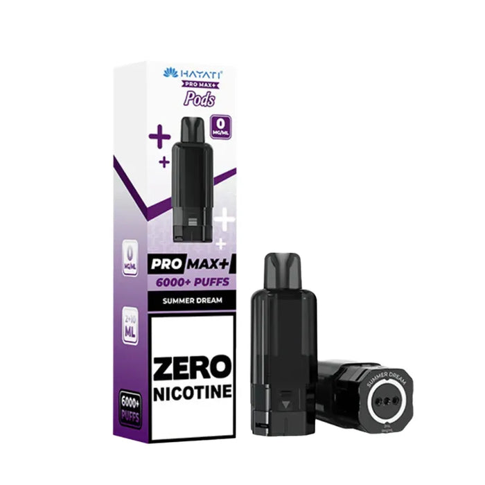 Hayati Pro Max+ 6000 Zero Nicotine Summer Dream pods