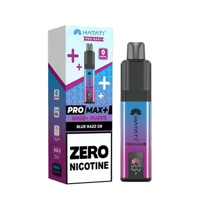 Hayati Pro Max Plus 6000 Zero Nicotine Blue Razz GB Kit