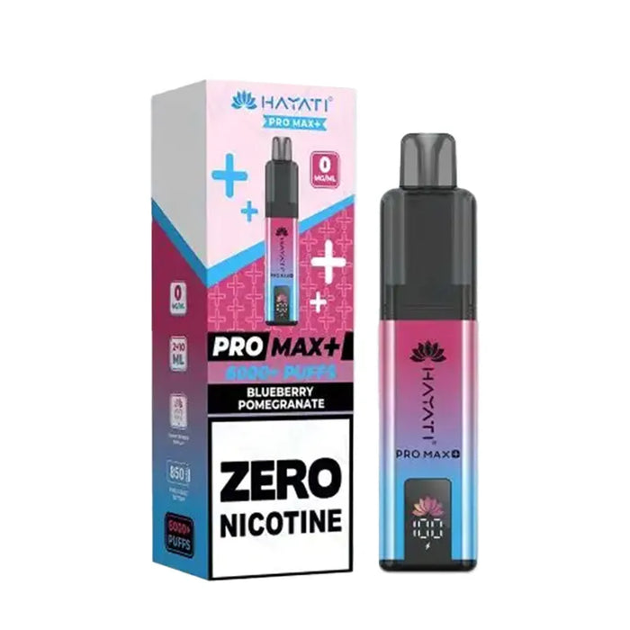 Hayati Pro Max Plus 6000 Zero Nicotine Blueberry Pomegranate Kit