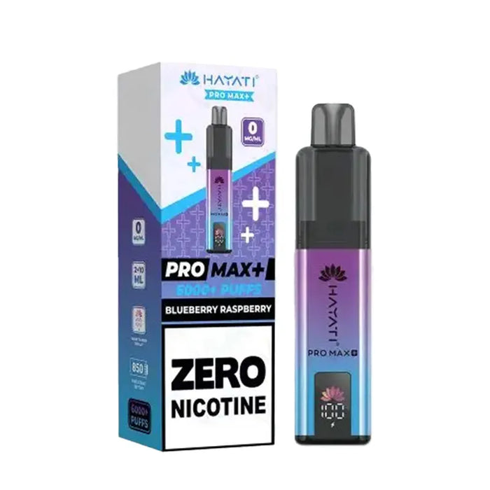 Hayati Pro Max Plus 6000 Zero Nicotine Blueberry Raspberry Kit