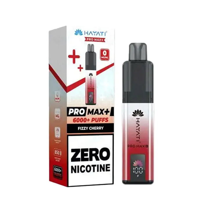 Hayati Pro Max Plus 6000 Zero Nicotine Fizzy Cherry Kit
