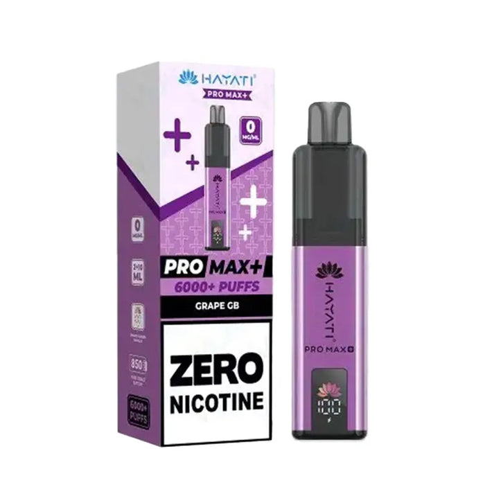 Hayati Pro Max Plus 6000 Zero Nicotine Grape GB Kit