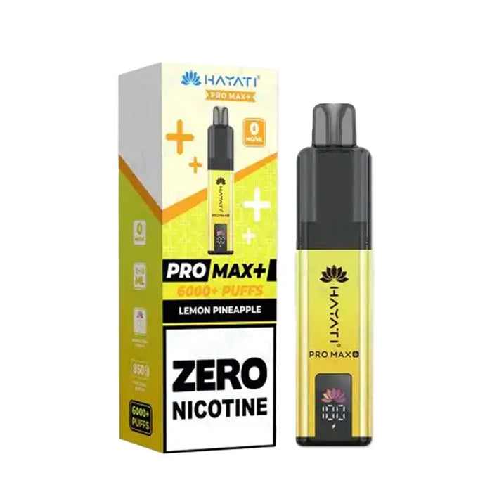 Hayati Pro Max Plus 6000 Zero Nicotine Lemon Pineapple Kit