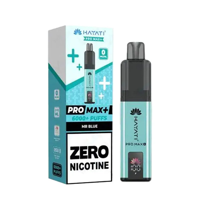 Hayati Pro Max Plus 6000 Zero Nicotine Mr Blue Kit