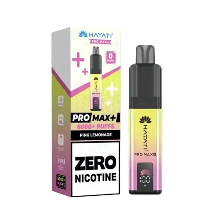 Hayati Pro Max Plus 6000 Zero Nicotine Pink Lemonade Kit
