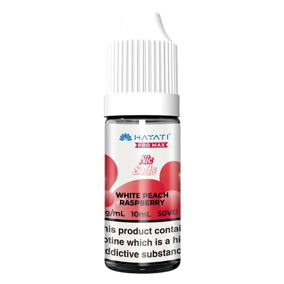 Hayati Pro Max White Peach Raspberry vape liquid