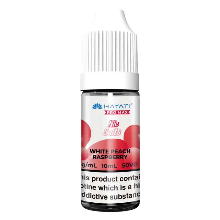 Hayati Pro Max White Peach Raspberry vape liquid