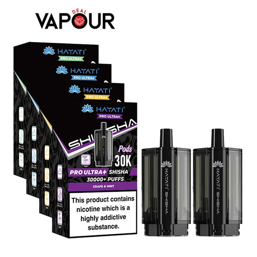 Hayati Pro Ultra Plus Shisha 30K Prefilled Pod + Refill Container