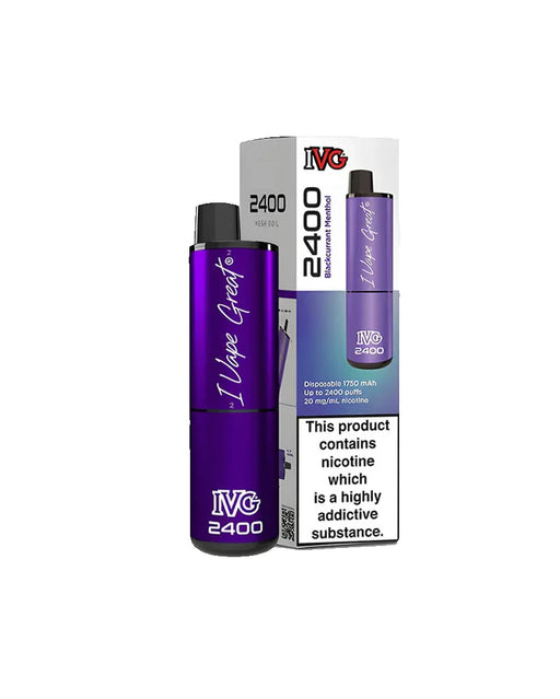 IVG 2400 Blackcurrant Menthol Disposable Vape