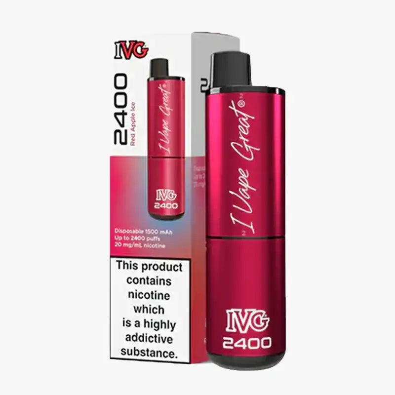 IVG 2400 Disposable Vape Red Apple Ice